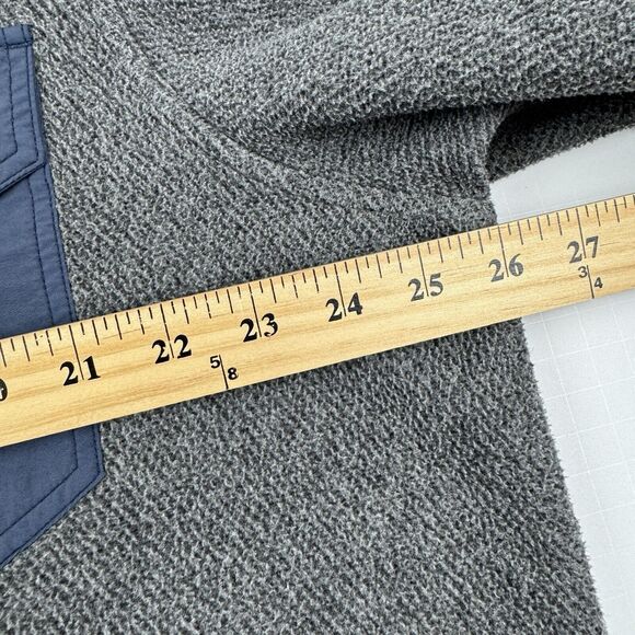 LL. Bean Allagash Men's Gray Blue Elbow Patches Snap T Fleece Henley XL Tall - Picture 12 of 15